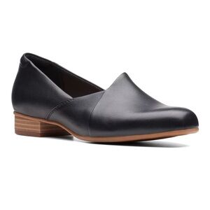 Clarks Juliet Palm Black Leather Flats